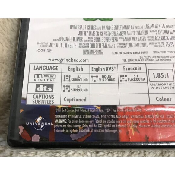 How The Grinch Stole Christmas DVD Collectors Edition With Jim Carrey PG - Picture 5 of 6